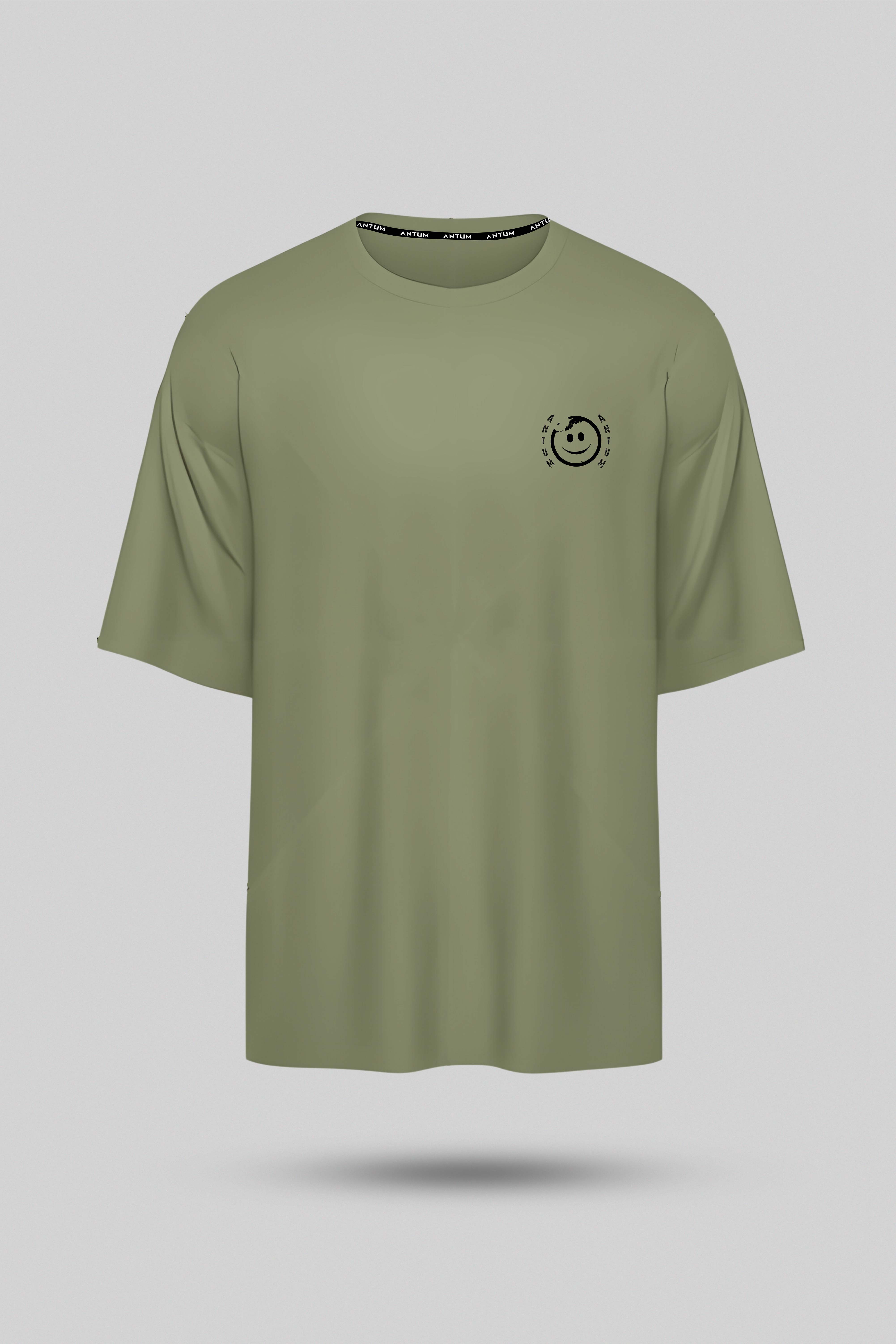 Pista green Colour Oversize T-shirt