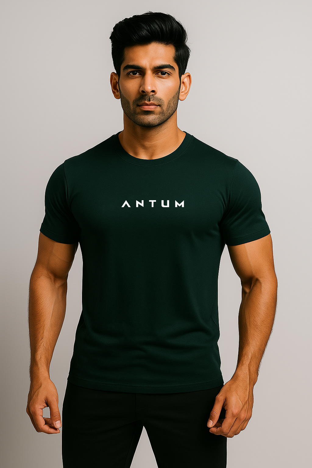 Men’s green lycra comfort fit T-shirt