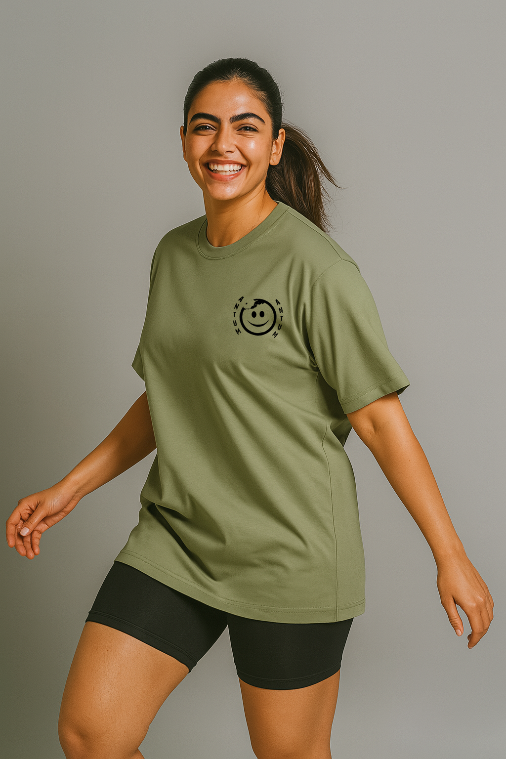 Women's pista green oversize t-shirt