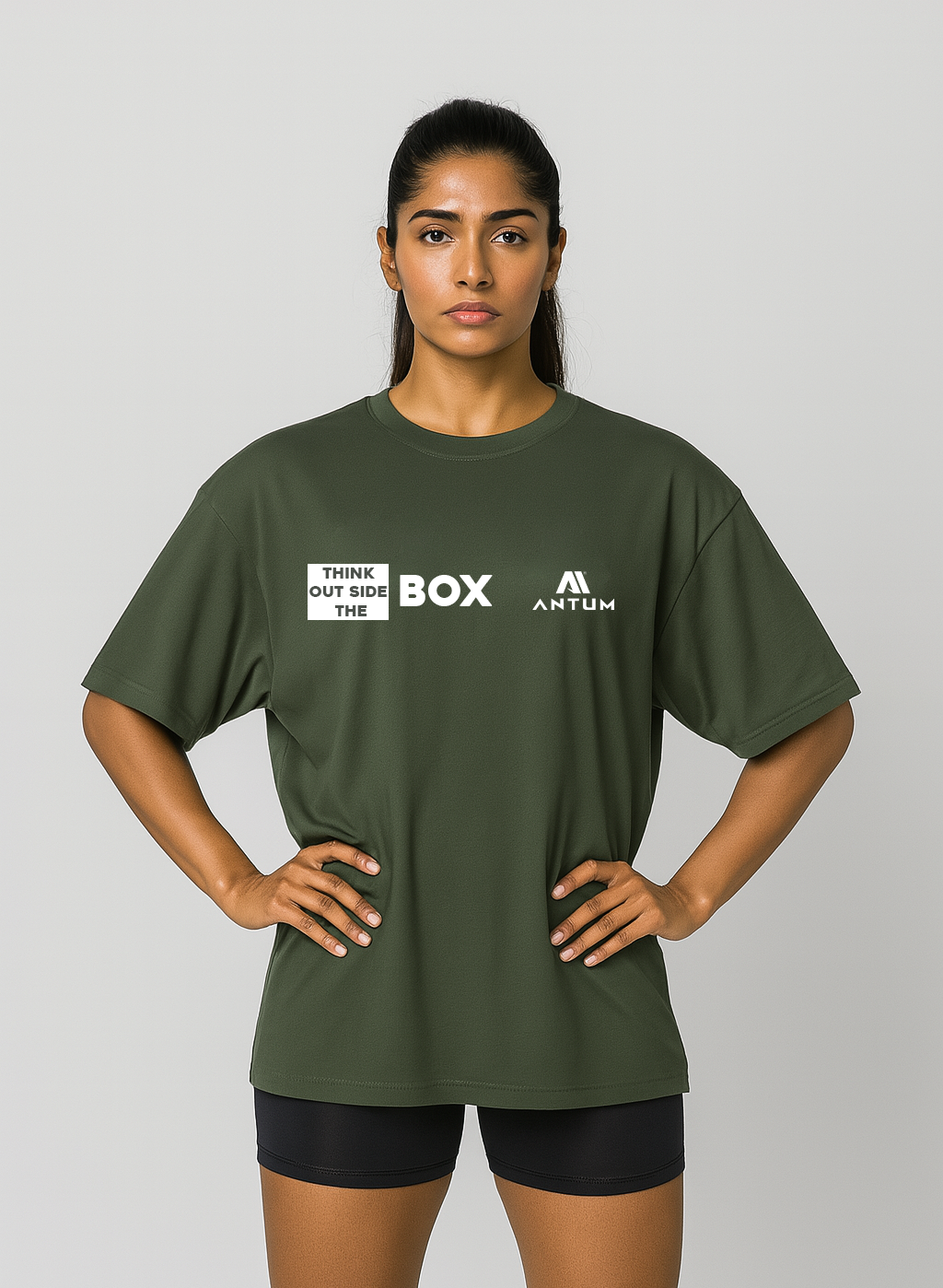 Women's olive green oversize t-shirt