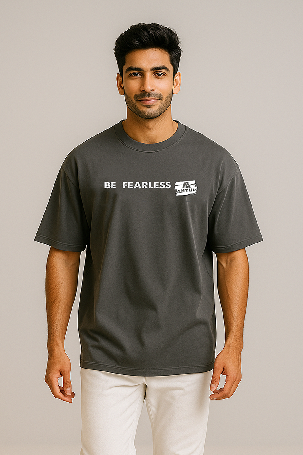 Men’s grey cotton oversize T-shirt