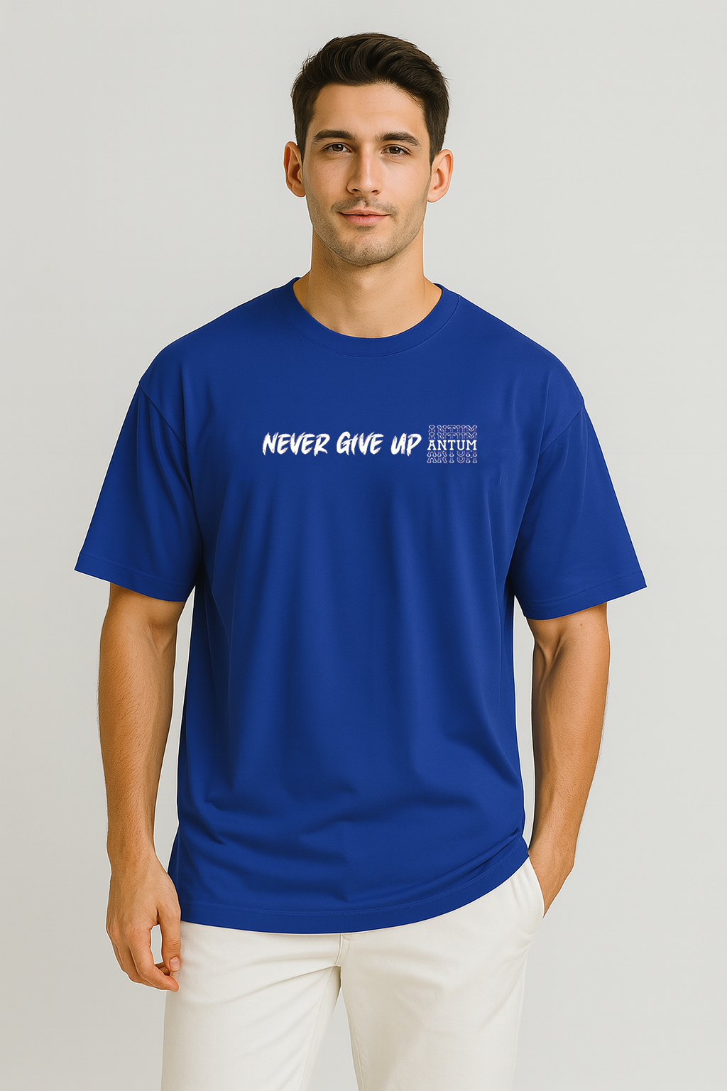 Men’s royal blue cotton T-shirt