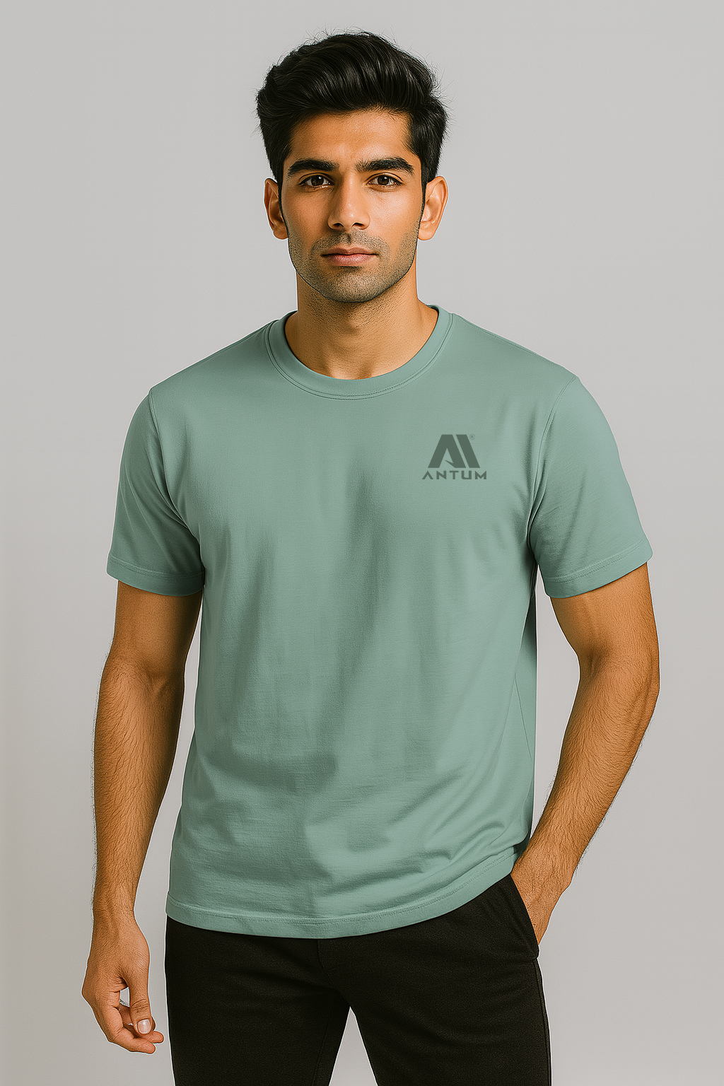 Men’s pista green dryfit comfort fit T-shirt