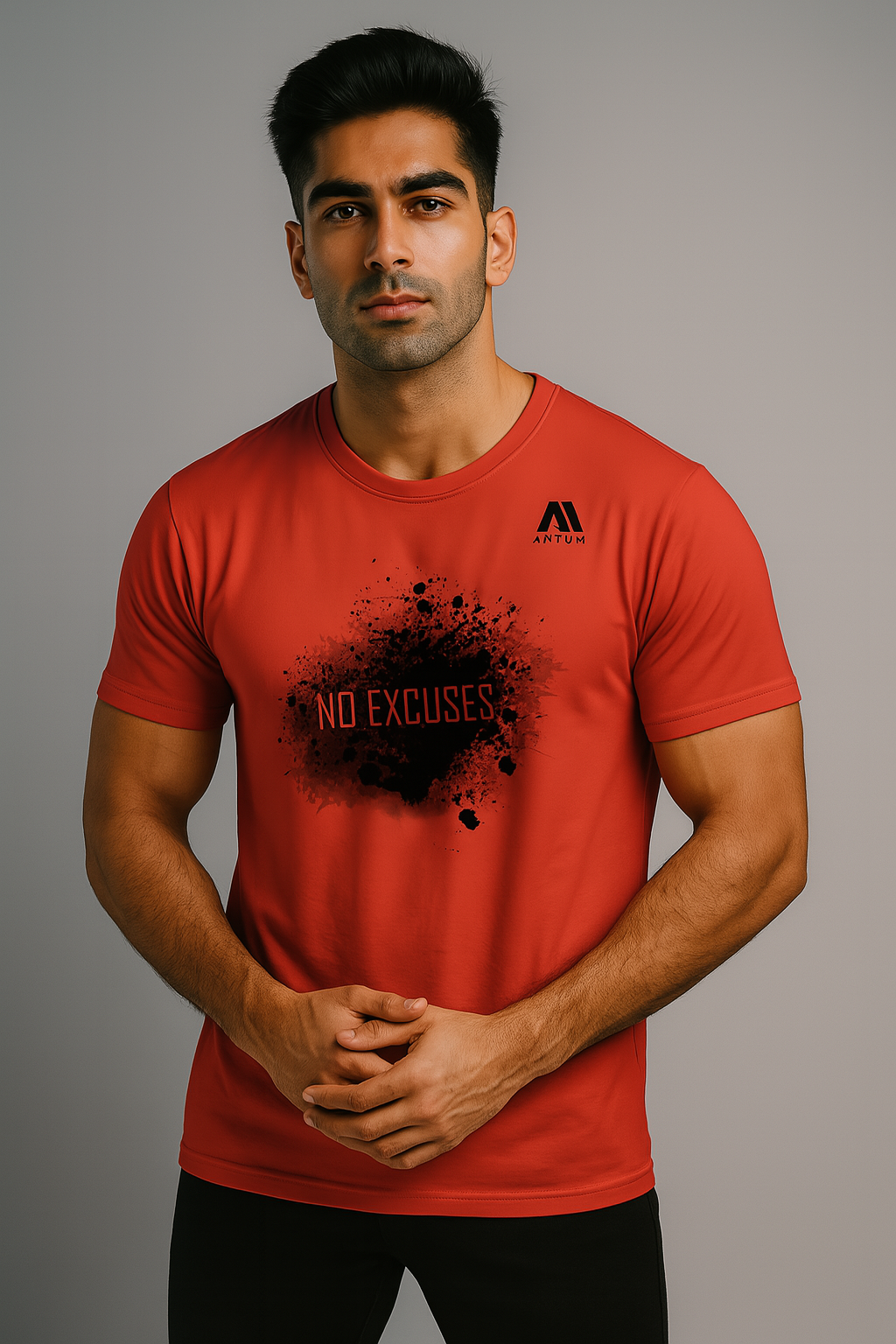 Men’s red dryfit comfort fit quote T-shirt