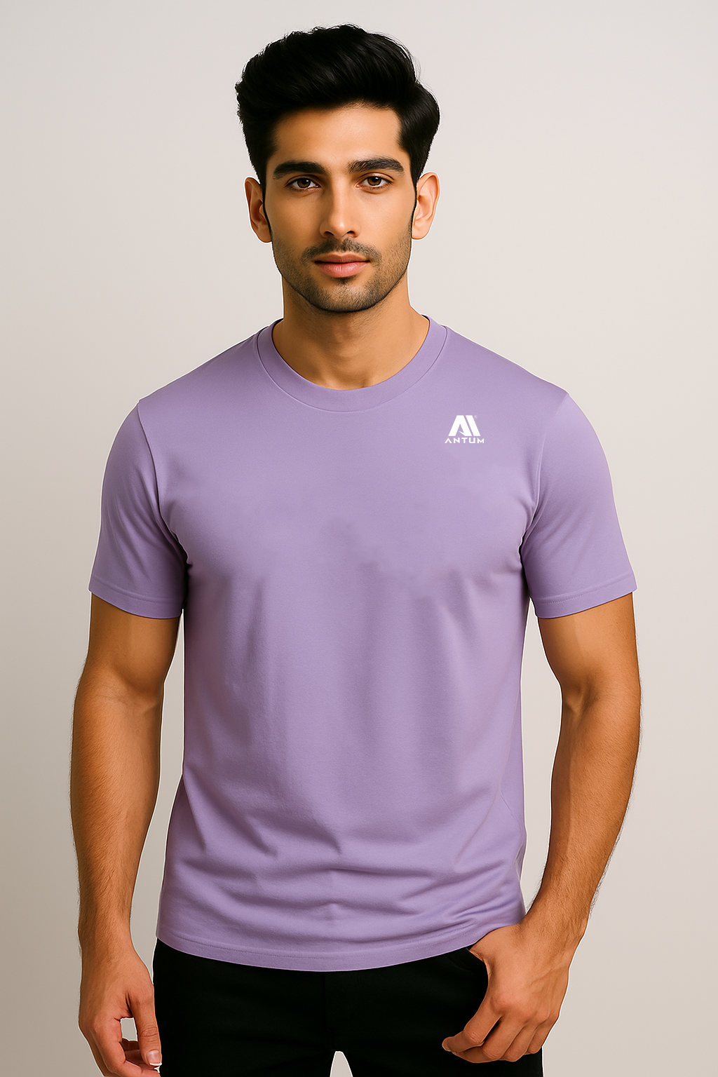 Men’s light purple dryfit comfort fit T-shirt