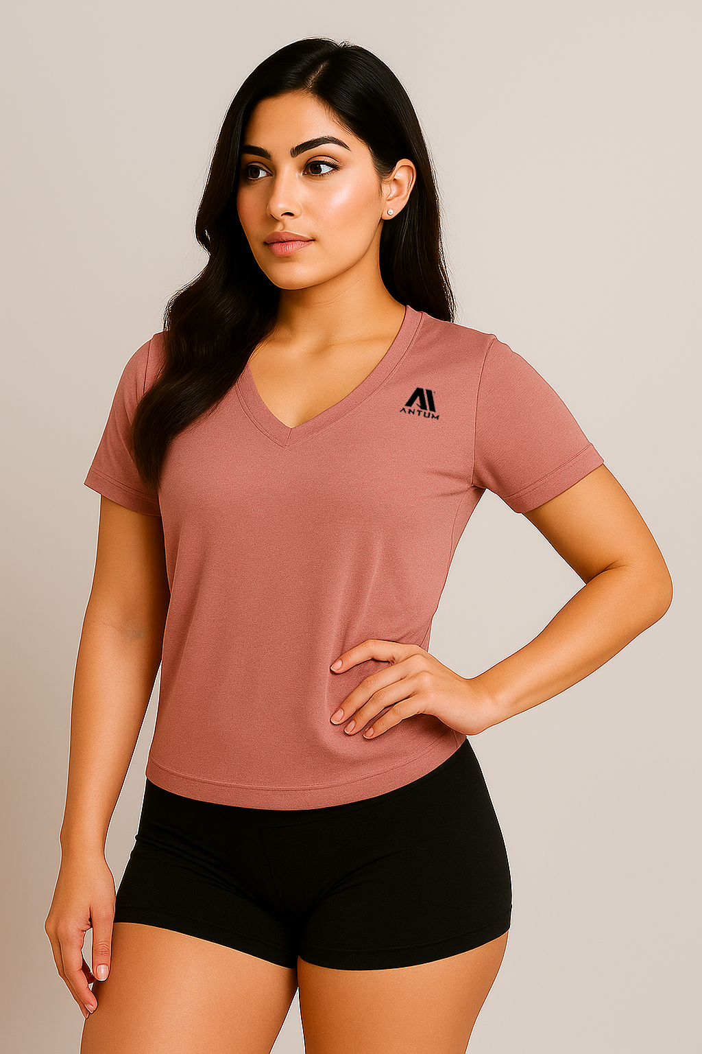 Women’s guava v-neck t-shirt
