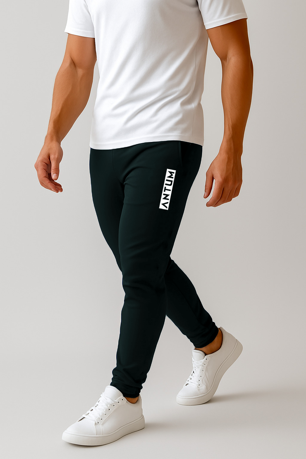 Men's mint green poly lycra track pants 