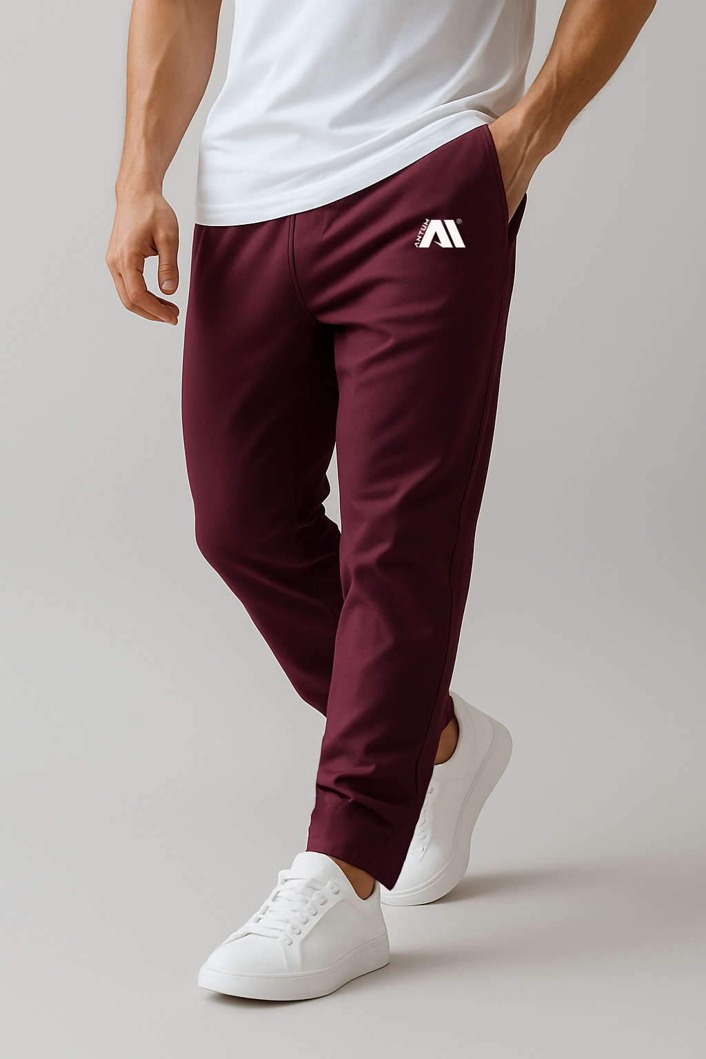 Men's wine loose dryfit joggers