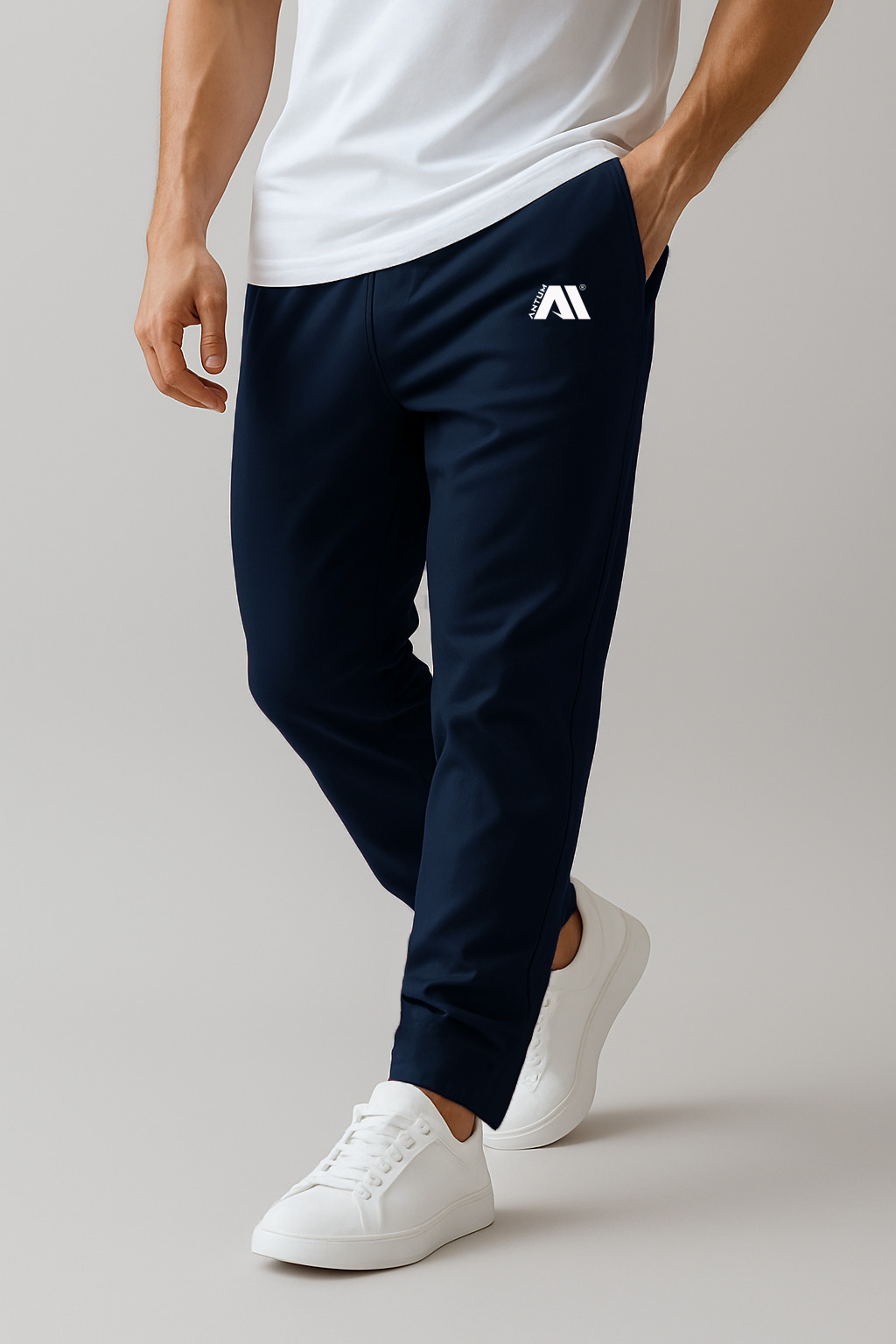 Men's navy blue loose dryfit joggers 
